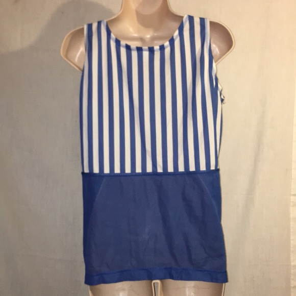 VINTAGE 1980’s Dolfin silky and mesh tank top - Picture 2 of 7